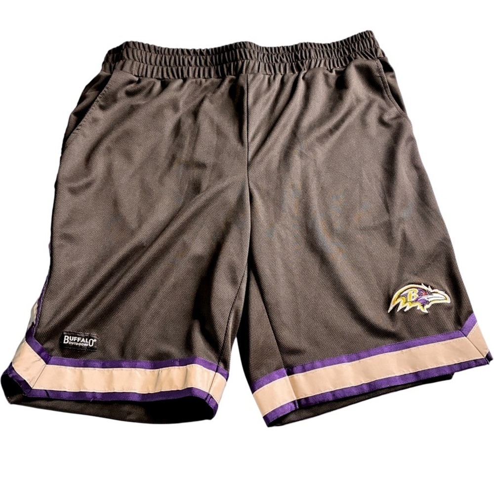 Buffalo Outdoors Baltimore Ravens Mesh Basketball Shorts Mens XL Black‎ NFL